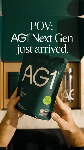 AG1 on Instagram: "AG1 Next Gen: The Ultimate Unboxing Our clinically-backed formula is here, with an upgraded probiotic blend, added vitamins and minerals, and enhanced ingredients for better bioavailability. Level up your a.m. Get your Welcome Kit at the link in bio."