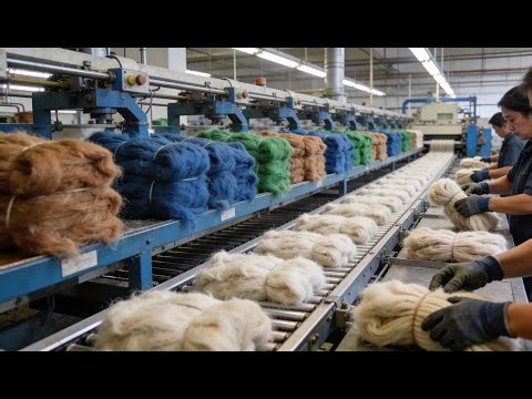 Inside the Wool Supply Chain – How Entire Herds Become High-Value Fabrics | Full Process