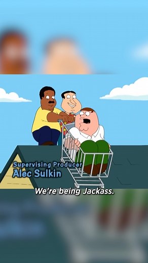 Peter Griffin's Hilarious Roof Shopping Cart Stunt