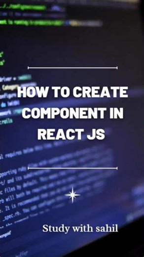 How to create component in react js #coding #react