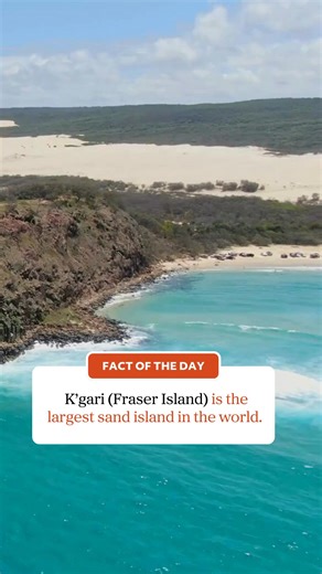 🔎 Fact of the day Did you know? K’gari (Fraser Island) is the largest sand island in the world. #ausgeo #didyouknow #factoftheday #australia #k'gari | Australian Geographic