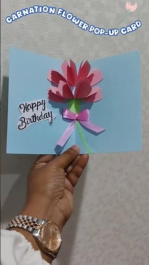 DIY Pop-up Birthday Card Idea 🎂🌸#shorts