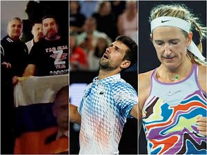 Victoria Azarenka supports Novak Djokovic while bashing journalists following the Russian flag incident at the Australian Open