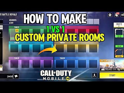 How To Make 1VS1 Custom Private Room in COD Mobile | How to Play 1VS1 with Friends in CODM