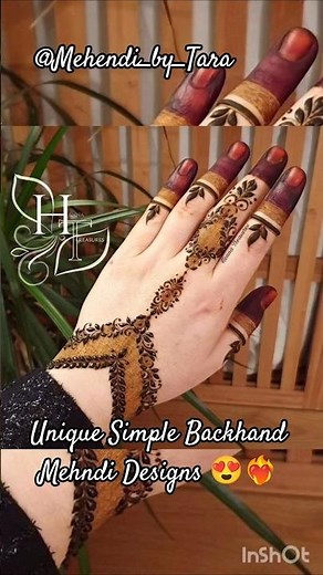Unique Simple Backhand Mehndi Designs 😍❤️‍🔥|Trending Stylish Dubai Bareek Mehendi #mehndi#shorts#fyp
