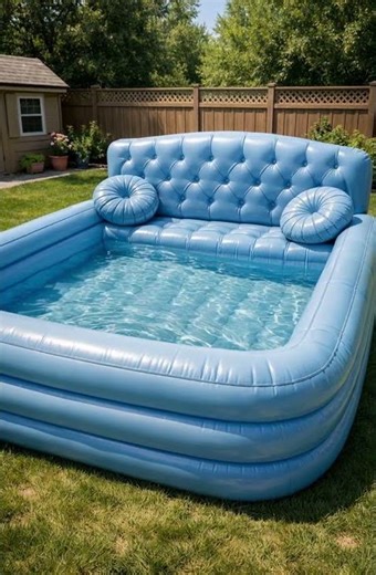 Inflatable Bed Pools Ideas | Luxury Floating Lounge Pools for Ultimate Summer Relaxation