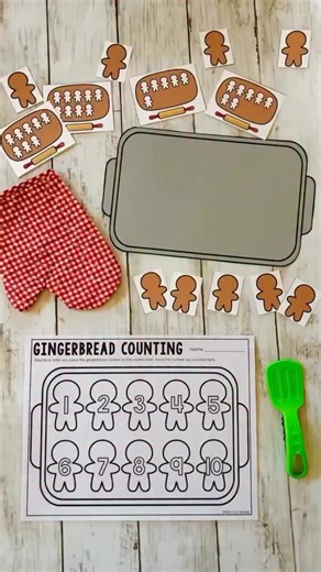 🧑🏽‍🍳Counting Gingerbread Cookies 1 - 10!! 👩🏼‍🍳Your students will LOVE baking up gingerbread cookies with this irresistible Christmas counting activity, while practicing counting and writing and identifying numbers. 🧑🏽‍🍳LIKE this post and comment COOKIES for the link. ⬇️Save for later 🫶🏼Share with a teacher 💛Follow for more #mathcenters #countingactivities #christmasactivitiesforkids #christmasactivities #christmasactivity #teacher #prek #kindergarten | The Bender Bunch