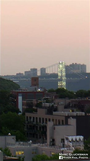 George Washington Bridge Lights At Sunset (New York, NY - Time Lapse)