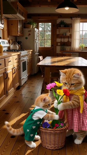 Beautiful music coming through a window. Cute cat and Parrot. Fur Elise Beethoven.