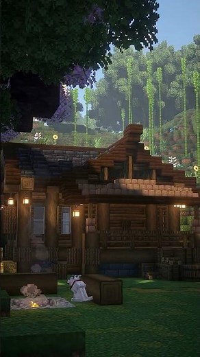 【Minecraft】How to Build a Log Cabin