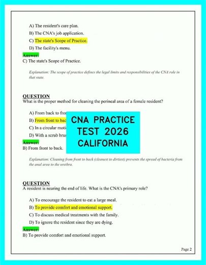 CNA Practice Test 2026 California | Official Exam Prep: Pass First Try with Latest Practice Review