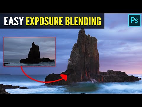 How To Blend 2 Bracketed Exposures | EASY Photoshop Tutorial