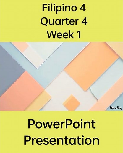 Filipino 4 Matatag Curriculum PowerPoint Presentation Quarter 4 Week 1 #grade4matatag #grade4 #ppt