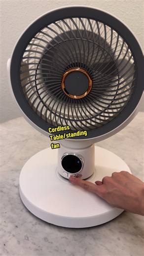 Versatile Cordless Table/Standing Fan with Remote Control | Strong Wind, Multiple Speeds & Timer
