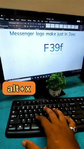👉 MS Word Hidden Trick 🔥 Create Messenger Logo Fast! #Shorts #computer #messenger #msword
