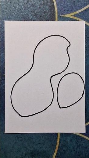 peanut drawing, how to draw a peanut