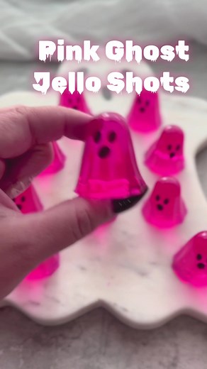 🩷👻Pink Ghost Jello Shots Recipe: What you’ll need: 👻1 box of @starburst Pink Gelatin from @Walmart 👻1 cup of boiling water 👻1 cup of Tequila blanco (Rum, Gin, Vodka) 👻Note: For a nonalcoholic version substitute the spirits for 1 cup of cold water. 👻3 packets of unflavored gelatin (each packet is 0.25 oz) from Walmart *Optional: 1-2 drops of hot pink food coloring 👻Directions: In a bowl add starburst gelatin mix and all 3 packets of unflavored gelatin. Mix both gelatin mixtures well befor
