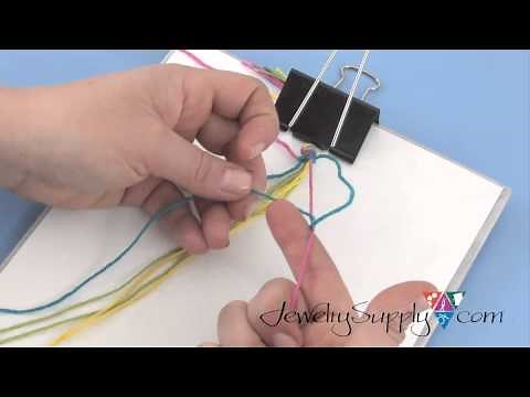 Using Hemp Cording to make a Chevron Friendship Bracelet