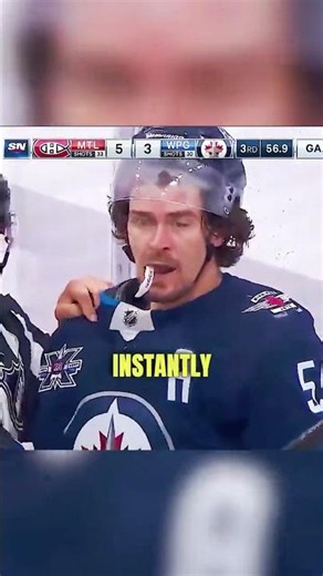 Empty net goal ended with a player on a stretcher