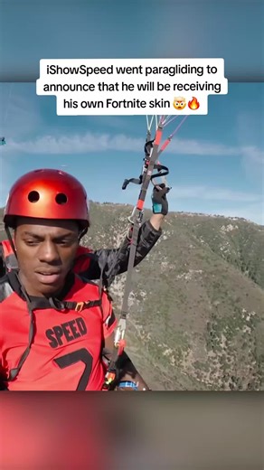 iShowSpeed Announces Fortnite Skin While Paragliding
