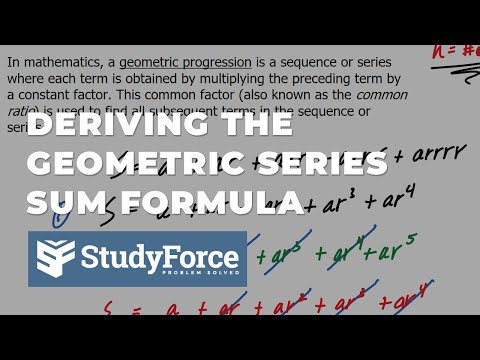 Deriving the Geometric Series Sum Formula