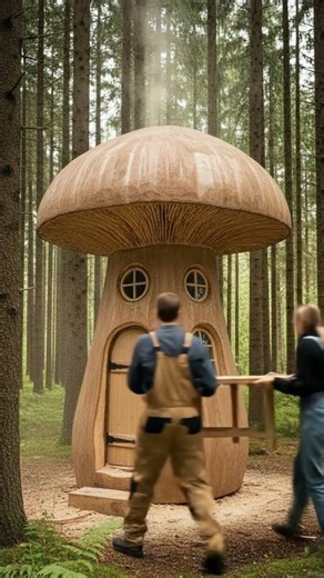 Forest Survival DIY: Building the Ultimate Mushroom Hideaway 🌿 #home #forestsurvival #design
