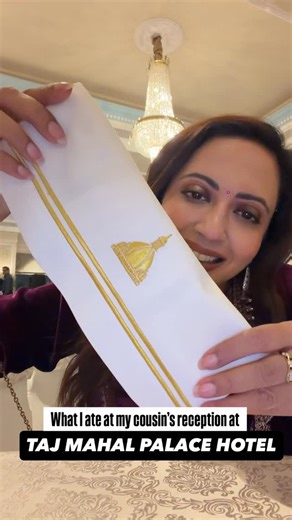 Garima Goel | Actor, Content Creator, Sony Artisan on Instagram: "Hi friends it’s always a delight to eat at Mumbai’s oldest and most prestigious Taj Mahal Palace Hotel in Colaba. Check out what all I had at my cousin’s reception party 🥰 #tajhotel #tajmahalpalacehotel #wedding #indian #ethnicindianwear #garimagoel #garimasgoodlife"