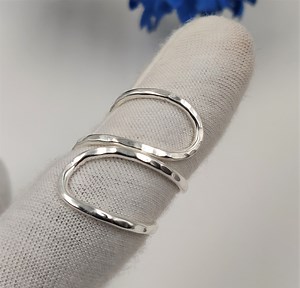 925 Sterling Silver Adjustable Finger Splint Ring - Arthritis Silver Ring - Hammered Arthritis Ring - Plain Ring Silver - Handmade Splints - Etsy