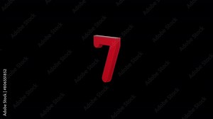 Seamless Loop Animation of 3D Numerical Number| Visualize Numerical Data with High-Definition Animations, Making Complex Information Easily Understandable Stock Video