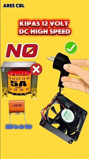 How to make a 12V DC fan without a transformer