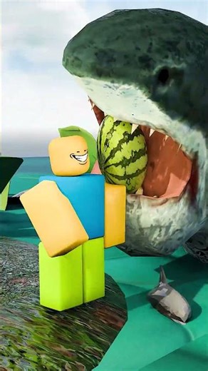 Noob Feeds a Shark in Roblox Brookhaven #roblox #robloxanimation