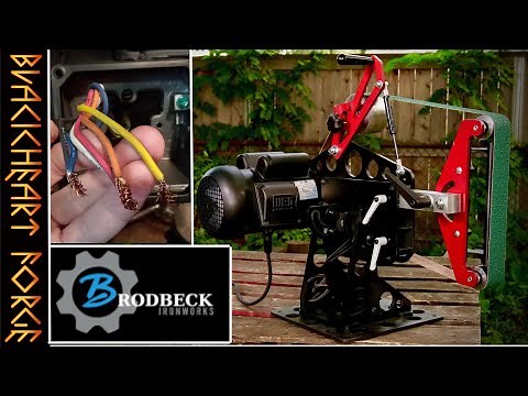 Brodbeck Ironworks 2x72 Grinder; Unboxing, Assembly and WEG Motor Wiring (No Welding)