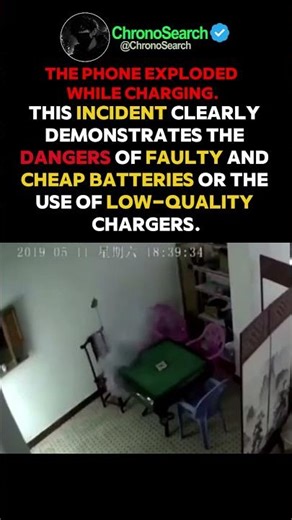 Phone explosion while charging #history #shorts #mystery