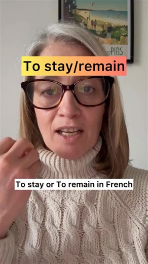 🇫🇷 How to say ‘to stay’ & ‘to remain’ in French. Speak better French now! To stay/remain = Rester It looks like ‘To rest’ but it’s a false friend (un faux ami) which is a word that looks like an English word but doesn’t have the same meaning. It’s trying to trick you! Ce soir, je reste à la maison. I’m staying in tonight. Julien est resté chez Monique pendant un mois. Julien stayed at Monique’s for a month. If somebody says to you RESTE ! They’re not telling you ‘To rest’ they’re telling you t
