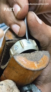 How to Make Bi-Metal Ring with Flush Stone Setting | Handmade Silver Ring | Part- 8 #adamjewellery #silverjewelry #handmadejewelry #silverband #jewelrymaking | Adamjewellery Handmade