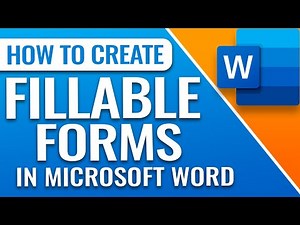 How to Make a Fillable Form in Microsoft Word