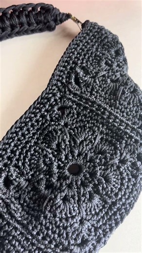 African flower crochet Fanny pack