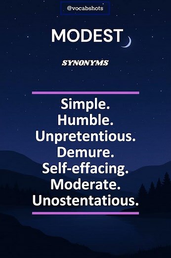 MODEST Meaning | Synonyms | Usage | Vocab Shorts #vocabshots