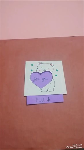 Diy paper pull down love card #subscribe#Shorts#Crafting#DIY#paperart#diyshorts#viral#easy#tc