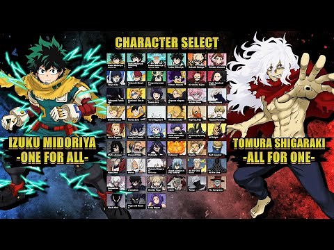 MY HERO ACADEMIA: All's Justice - All Playable Characters Roster!