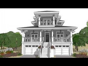 Coastal Beach House Plan #39-224