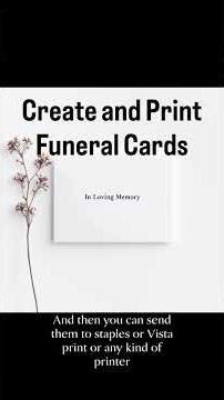 Creating and Printing Funeral Cards