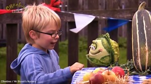 Mr Bloom and his talking veggies on CBeebies