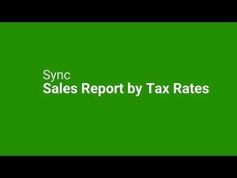 6. Sync Sales Report by Tax Rates