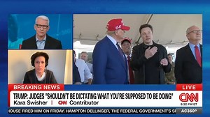 "Any drag queen in Provincetown in the summer has less drama than Elon Musk": Kara Swisher on the problems President Trump and Elon Musk are running into in federal court and some of the controversies surrounding DOGE. | Anderson Cooper 360