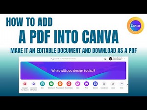 HOW TO UPLOAD A PDF TO CANVA AND MAKE IT EDITABLE #bizdesignacademy #canva #canvassador