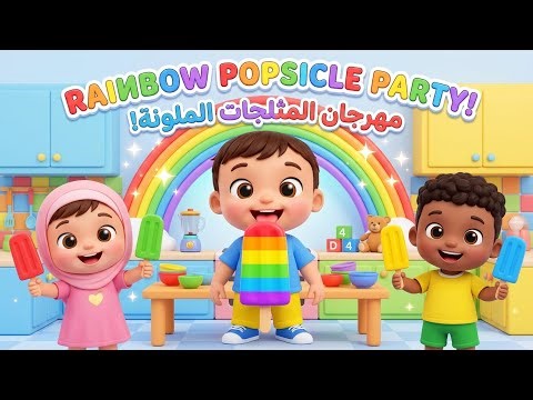 Colors Song with Popsicles 🍦🌈 | Arabic Nursery Rhymes for Kids | تعلم الألوان للأطفال