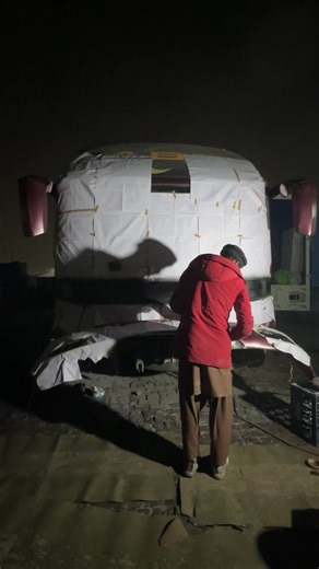 Transforming a Double Glass Bus with Paint: Before and After