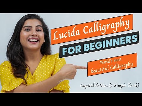 Lucida Calligraphy for beginners | Capital Letters | Lucida Handwriting tips( 1 simple trick )