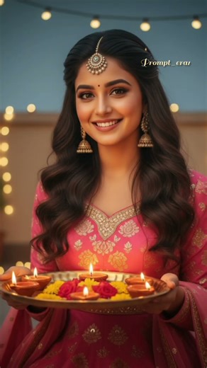 Diwali Look 🪔 prompt in description 👇#trandingshorts #diwalifashion